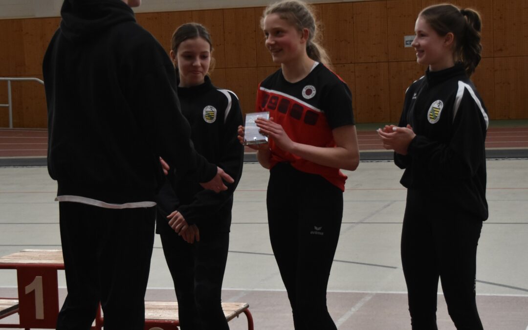 Die Hochsprungpokale verbleiben in der DSC Halle